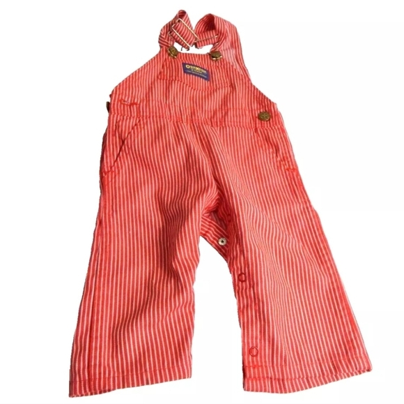 Oshkosh Vintage Vestbak Striped Overalls - Picture 1 of 4